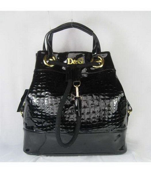 Dolce & Gabbana oversize Nautical Tote_Black Pelle